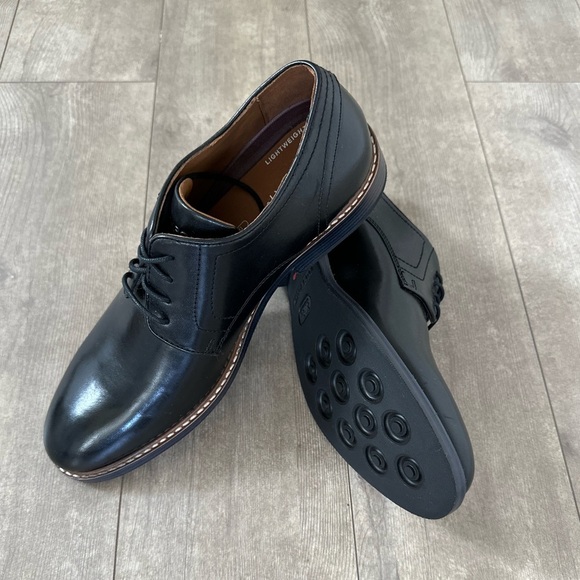 NEW Rockport Men\'s Kenton Plain Toe Oxford Black Glass CH5581 sz 10